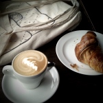 Coffee and croissant, my usual breakfast.